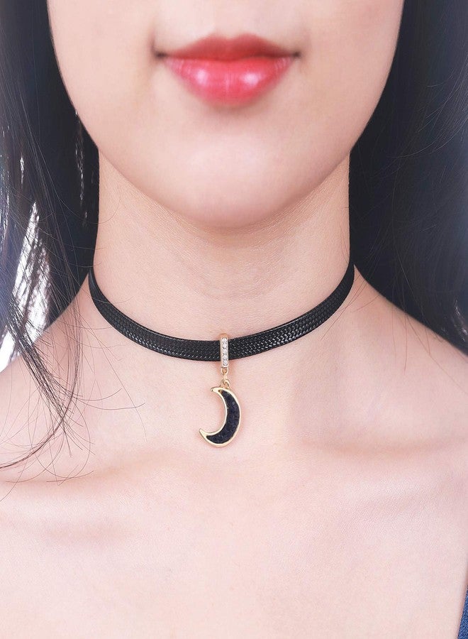 Yonhon Black Moon Choker Necklace for Women - Image 4